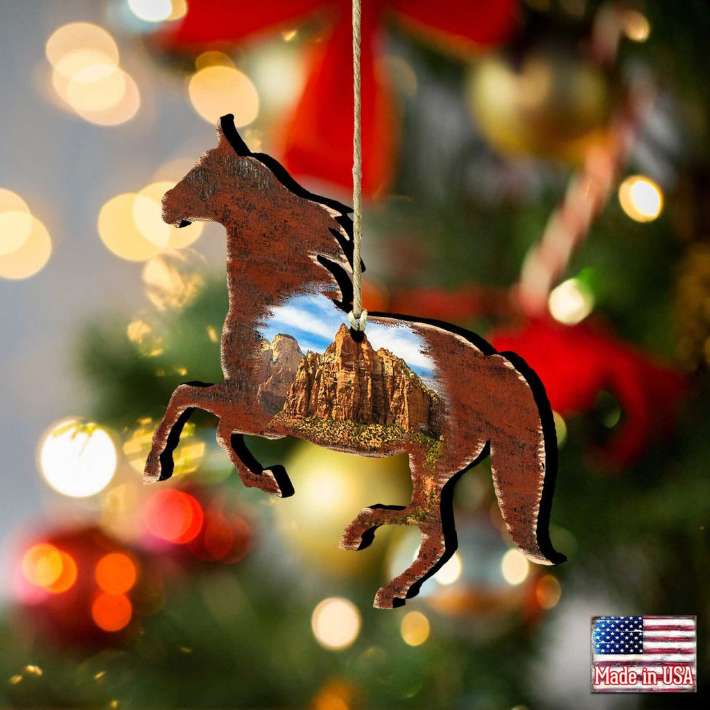 Nature Wonders Horse Wooden Ornament