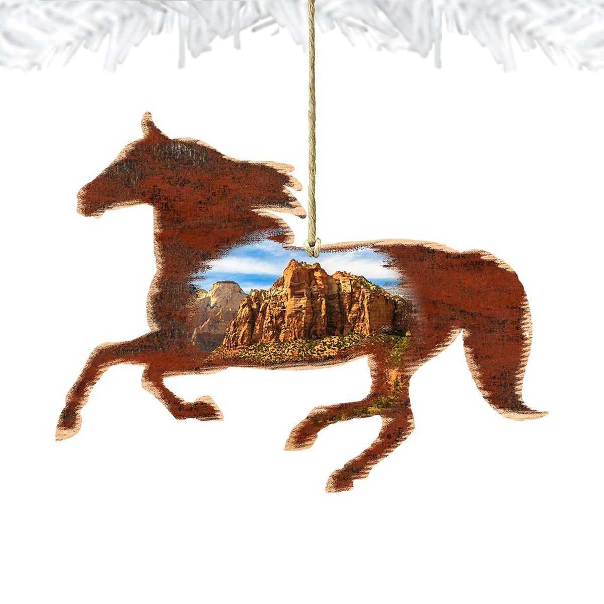 Nature Wonders Horse Wooden Ornament