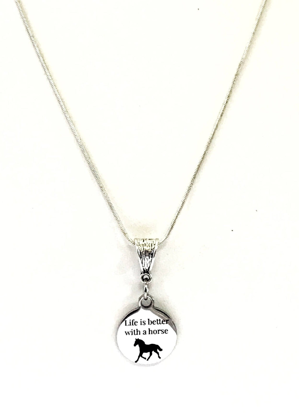 Life Is Better With a Horse Pendant Necklace