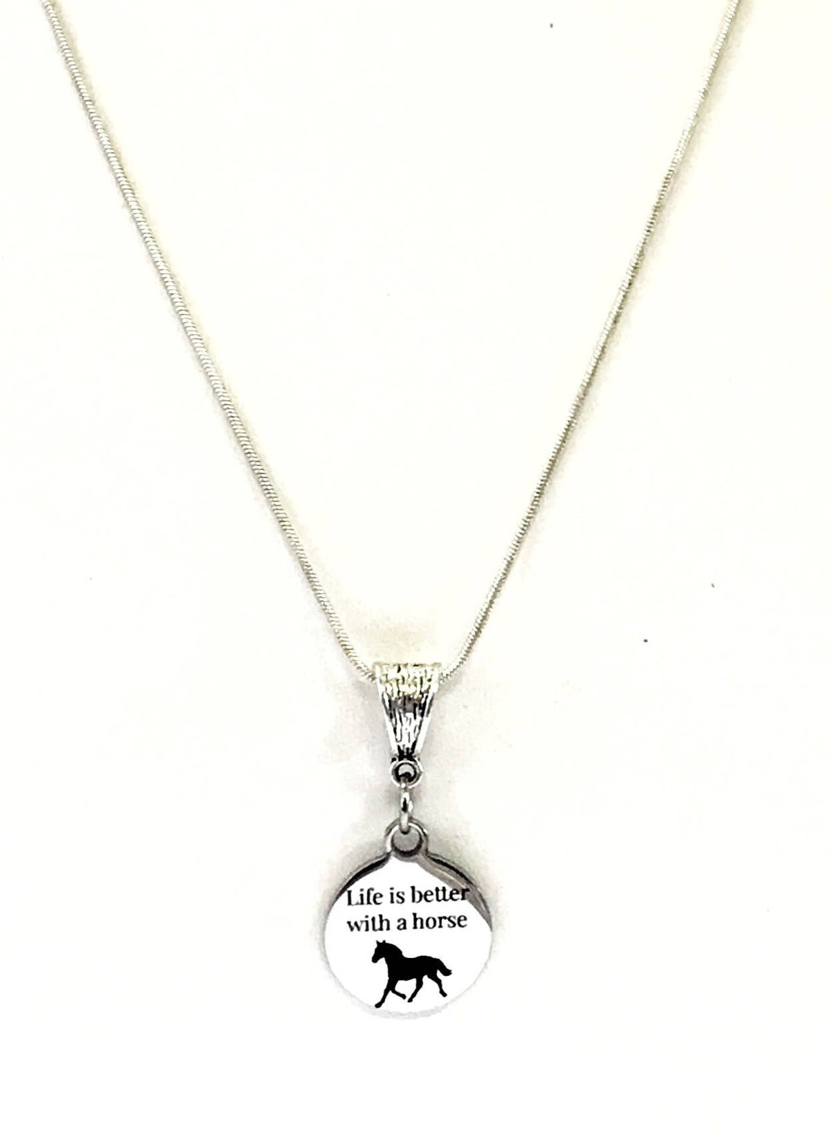 Life Is Better With a Horse Pendant Necklace
