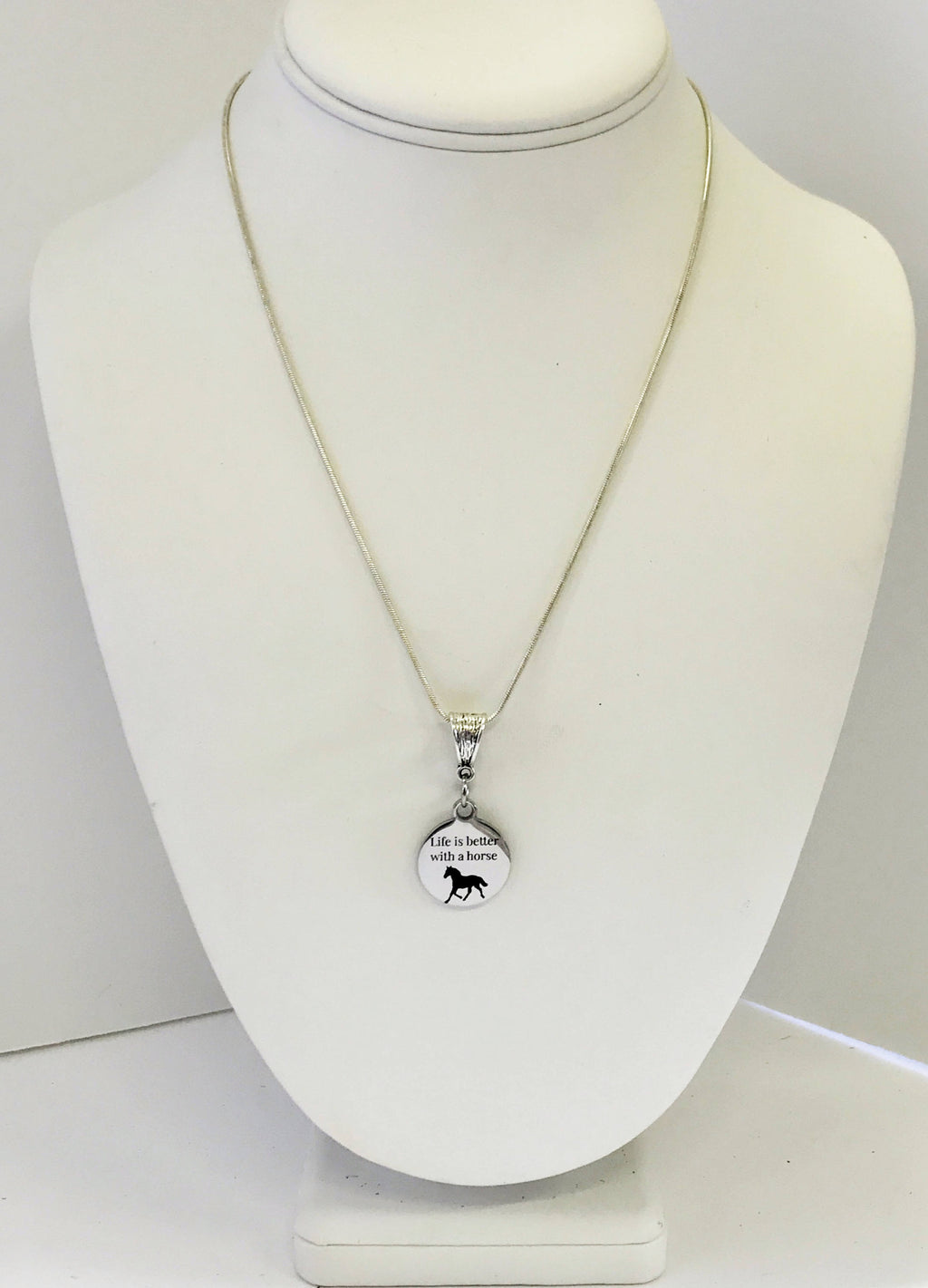 Life Is Better With a Horse Pendant Necklace