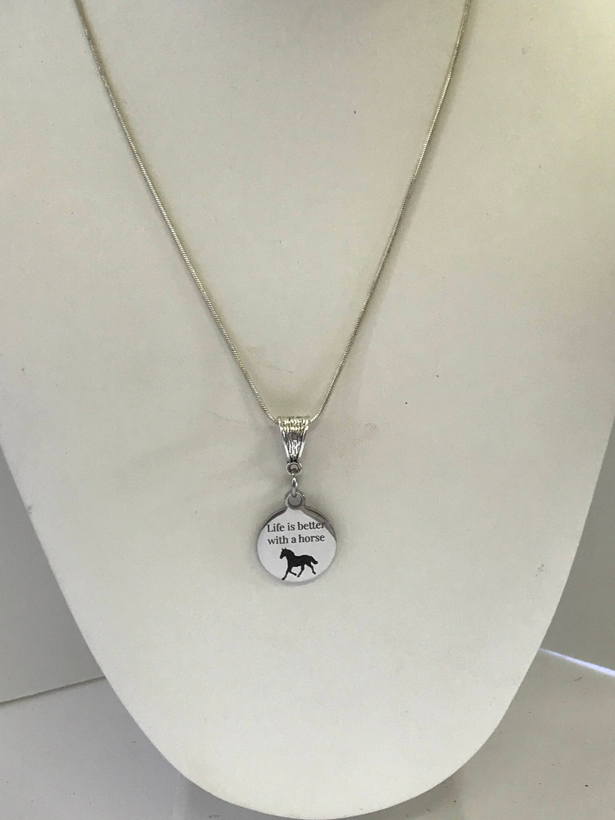 Life Is Better With a Horse Pendant Necklace