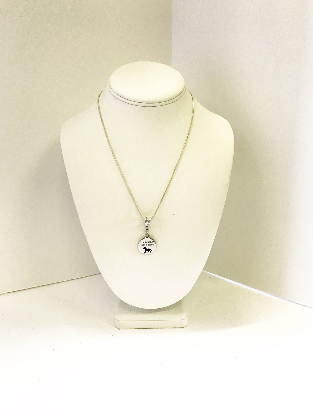 Life Is Better With a Horse Pendant Necklace