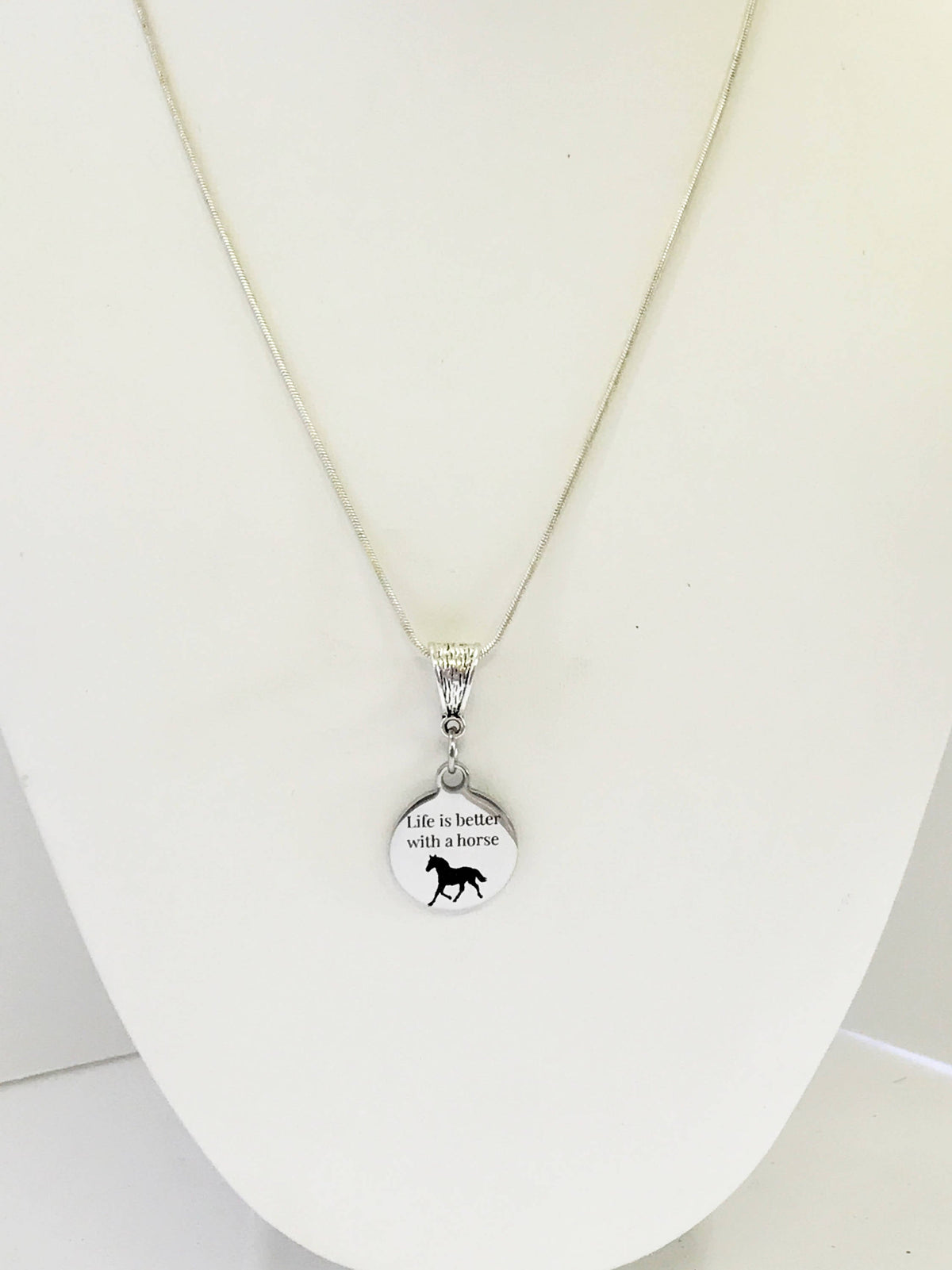 Life Is Better With a Horse Pendant Necklace